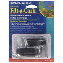 Penn-Plax Filt-a-Carb Replacement Media Cartridges (2 Pack) – Universal Fit for Most Undergravel Filters – Provides Chemical Filtration (FC3)