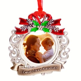 Christmas Tree Ornaments Home Decor Christmas Holiday Keepsake Gift Xmas Gifts Decorations Pendant with Can Insert Photos (Vine)