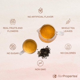 Her Propertea Jasmine Black Tea - Caffeinated, Natural, Antioxidant, Premium Whole Leaf Black Tea with Jasmine tea, 12 Plant-Based Pyramid Tea Bags (1.3 OZ)