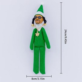 11.8in Christmas Doll, Artists Souvenir Decoration Ornaments Doll Toy, Funny Collectibles Christmas Doll for Home Garden Decorations (Green-wuyan)