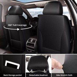 MIT Car Seat Covers Full Set Fit for Hyundai Sonata 2007-2025 Waterproof PU Leather