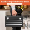 Portable Metal Tool Box, 3 Drawer Steel Tool Box with