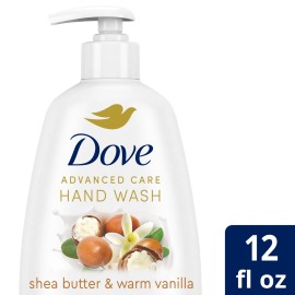 Our Advanced Care Shea Butter & Warm Vanilla formula with gentle (4 pack) Dove Advanced Care Hand Soap, Shea Butter and Warm Vanilla, 12 fl oz
