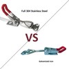 CUKAYO 2pcs Toggle Latch Clamp 4001, Adjustable 304 Stainless Steel
