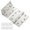 2 PCS Stainless Steel Door Hinges, 4.5 x 4.5 x