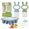 WAJIAYON Baby Breastmilk Popsicle Molds & Baby Fruit Feeder (3