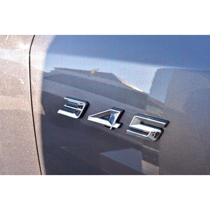 OVERLAND SPY (2pc) Chrome Black 345 Badge Emblem Trim for