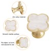 MOROBOR 6 Pcs Four-Leaf Clover Cabinet Knobs Creative Bling Zinc