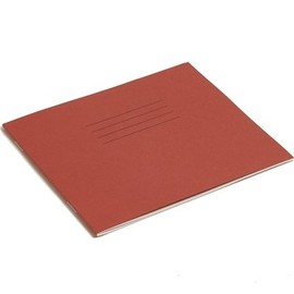 RHINO 138 x 165 Exercise Books, 24 Page / 11mm Lined Paper Notebook, 10 Pack, Writing Book, Office & School Stationery Supplies, Red