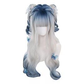 Jorla Peluca De Niñas Largo Ondulado Multicolor Pelo Conveniente