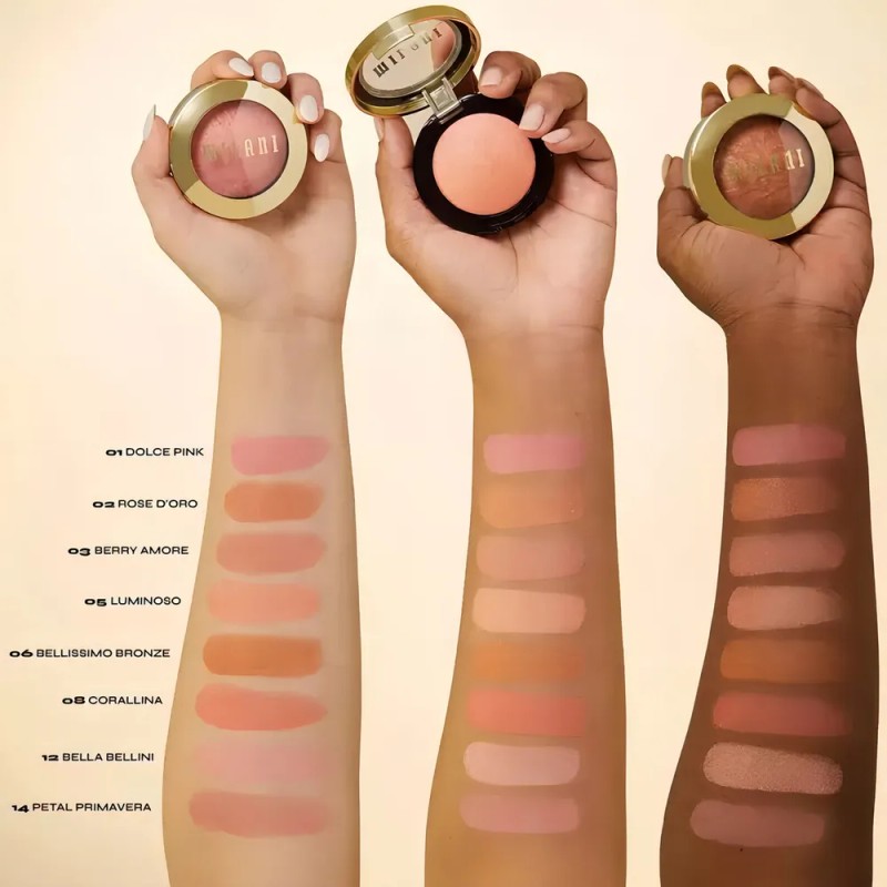 Rubor Milani Baked Blush Polvo Satinado Dolce Pink