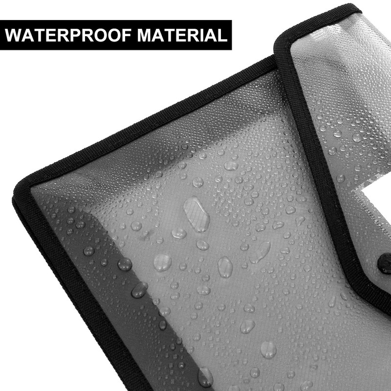 SENENQU 6 Pack A4 Black Plastic Document Folder Waterproof Wallet