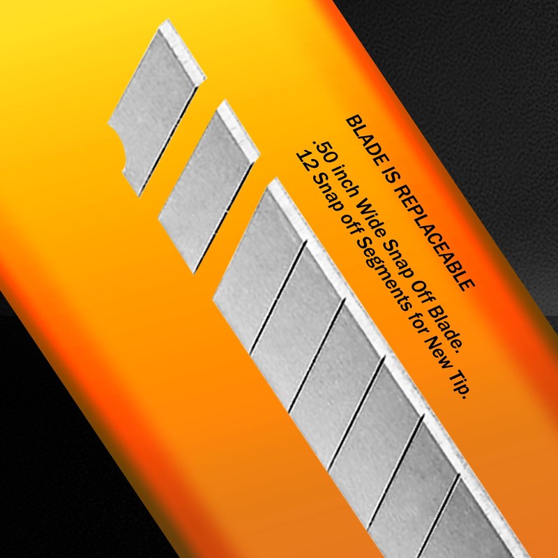 MotoProducts 20 Bulk Small Neon Orange Utility Knife Box Cutters