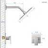 POPFLY Shower Faucet Set System, 8 Inch Square Rainfall Single