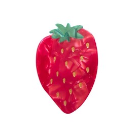 Funny Strawberry Hair Clip,Acetate Hair Clip,Small Claw Clip for Women,Red, 1 Count (Pack of 1)