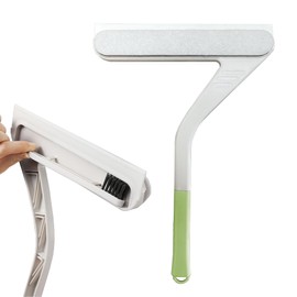 ADOBIRD Shower Squeegee for Glass Doors with Crevice Brush, 2 in 1 Window Squeegee Cleaner, Professional Window Scrubber for Bathroom Shower Car Mirror Glass