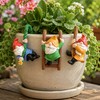 3-Piece Hanging Garden Gnome Set for Flower Pots – Mini