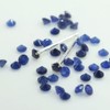 Richight Micro 0.08 inch (2 mm) Natural Stone, Sapphire, Sterling