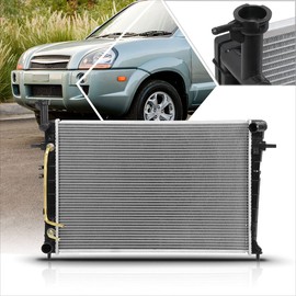 DPI-13077 OE Factory Style Aluminum Core Radiator Compatible with 06-10 Tucson/Sportage 2.0 AT/MT
