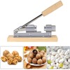 Mechanical Walnut Cracker Nut Opener Kitchen Tools Desktop Wood Base