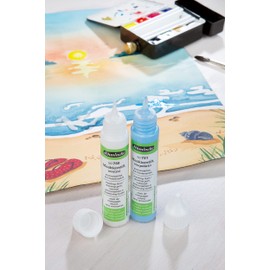 Schmincke - Masking pen coloured, 25 ml, 50 731 005, dosing pen, blue masking liquid for opaque areas of paintingson watercolour paper, smooth drawing cardboard, ammonia-free
