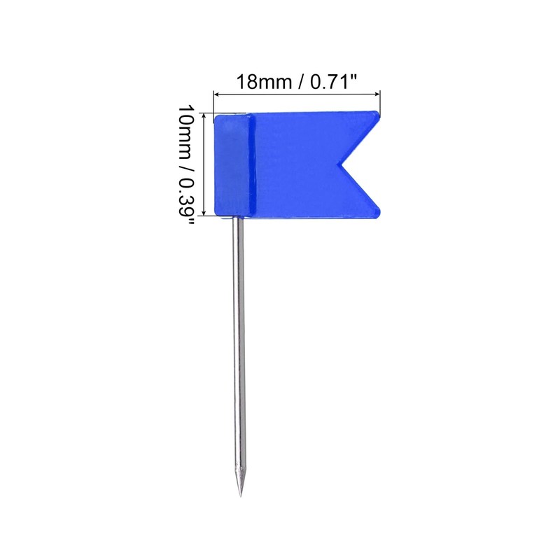 PATIKIL Flag Map Push Pins, 50 Pcs 1 Inch Travel