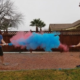 Adventure Awaits! - Color Dispensers 12" x 6-Pack Hand Held Air Party Dispenser Assorted Powder Colors, GENDER REVEALS, Color Run Festival Product, ETC.