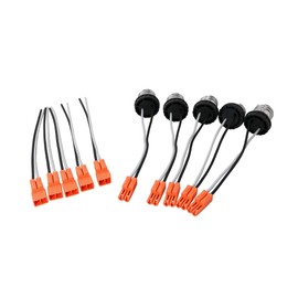 Longdex E26 Medium Socket Adapter 5Pairs Male Screw In Light Bulb Sockets Pigtail