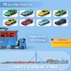 GLW 78 Inch Foldable GLWExtended Carrier Truck Race Track Playset