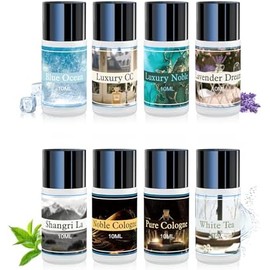 Car Air Freshener Refill Essential Oil Set, 8 Mixed Fragrance Bottles for Smart Car Diffusers and Auto Interior Scent Refresh