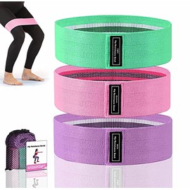 Bandas de Resistencia [3 Pack] para Ejercicios en Casa y Gimnasio, Ligas Elásticas de Látex Natural Multifuncional diseño antideslizante para caderas 