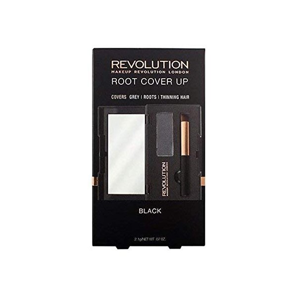 REVOLUTION ROOT COVER UP - BLACK covers grey, roots, thinning hair