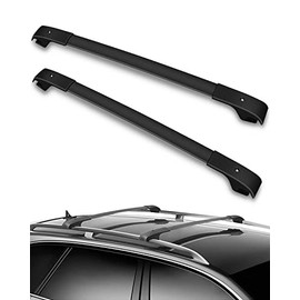 cciyu Roof Racks for Jeep Cherokee 2014-2022 Rooftop Luggage Canoe Kayak Carrier Rack Black Roof Rack Cross Bar - Fits Side Rails Models ONLY