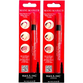 Nails Inc London - Mani Marker Easy Nail Art Design Pen Pink Color - LOT of 2