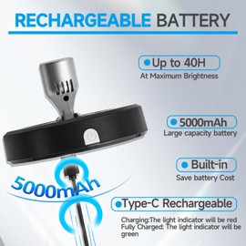 Wireless LED Rechargeable Spotlight, Picture Light, Uplighting Indoor, Puck Lights with 2 Remote, Dimmable Up Lights, Spot Lights for Wall Display Dartboard Painting Artwork Accent