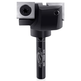 BINSTAK Broca de enrutador de superficie de alerón CNC, vástago de 1/4 pulgadas de diámetro de corte de 1-1/4 pulgadas, brocas de fresado de carburo