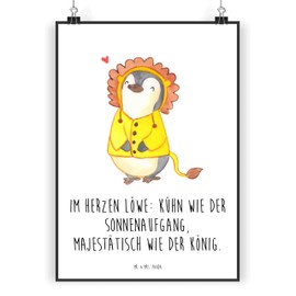 Mr. & Mrs. Panda Poster Lion Astrology DIN A4 - Gift, Birthday Gift, Zodiac Sign, Leo, Kitchen Poster, Design Poster