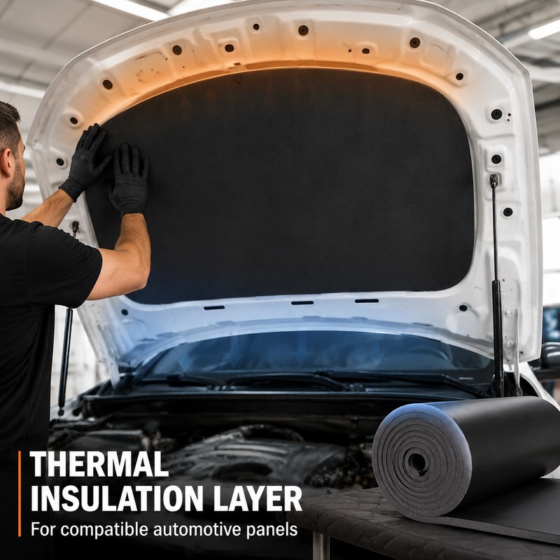 Self-Adhesive Rubber Foam Sound & Thermal Insulation Roll for Cars