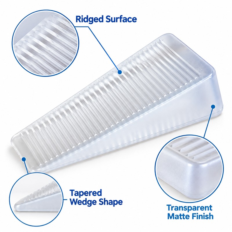 4-Pack Transparent Furniture Leveling Shims for Uneven Tables – Cut-to-Fit