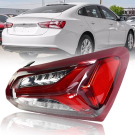 WOWSO Tail Light replacement for Chevy Malibu 2019 2020 2021 2022 LED Outer Brake Light Taillight Assembly OEM84595943 GM2805143 (Passenger side)