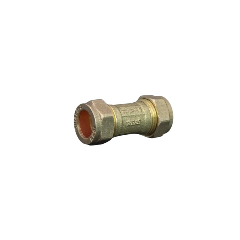 15mm Brass Single Check Valve WRAS Approved Compression Fitting Non