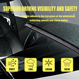 ANIKLUIM® 22"+20" Wiper Blades with 9" Rear Wiper Blade Set Replacement for 2021-2024 Ford Bronco Sport Windshield Wipers Original Factory Quality (Pack of 3)