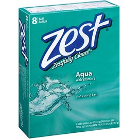 Zest Bath Bars Soap 4oz 8ct Aqua 2-Pack