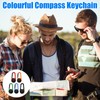 20 Pieces Compass Keyring 68 x 30 mm Pocket Compass