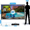 Projector Screen and Stand,JWSIT 80 inch Outdoor Movie Screen-Upgraded 3