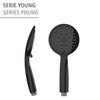 WENKO Young Black Shower Head - Universal Shower Head with
