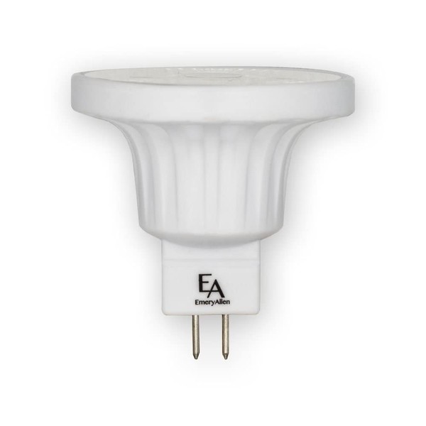 EmeryAllen EA-MR16-3.0W-60D-4090-D Beam Spread 60 Degree Dimmable GU5.3 Base LED Light Bulb, 12V AC-3Watt (20W Equivalent) 227 Lumens, 4000K, 2" Long, 1 Pcs