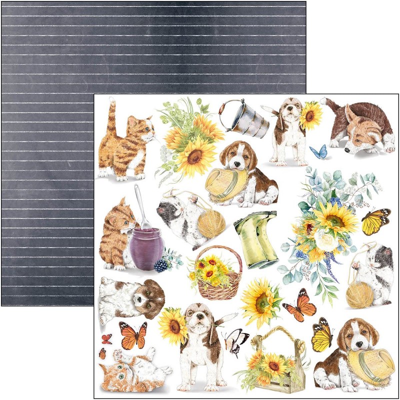 Ciao Bella 12"x12" Farmhouse Garden Patterns Pad