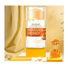Manuka Honey Foot Crema de manos en barra extra fuerte para pies secos y agrietados codos, rodillas, talones manos, hidrata y nutre el cuidado de los 
