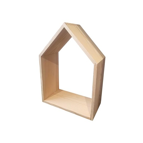 Wooden World - Wooden Shelf Plain Wall Hang Shape Of